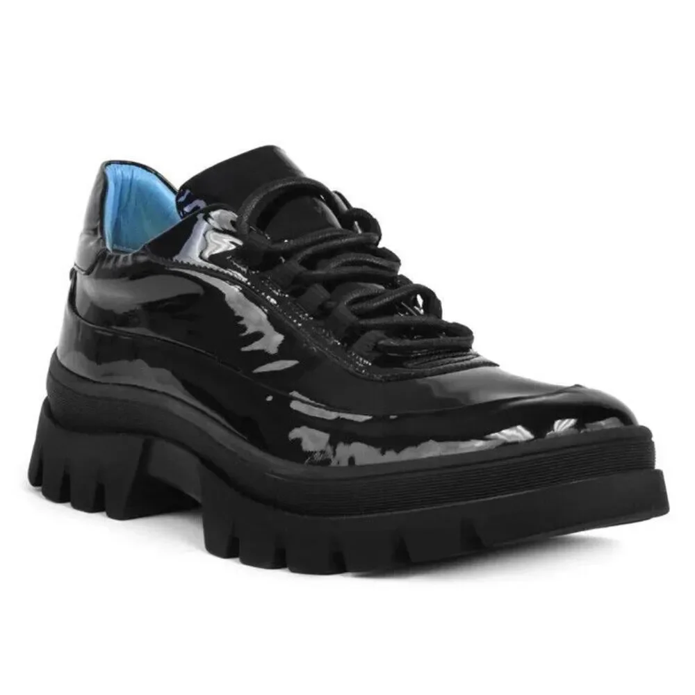 VALENTINA RANGONI MARACANA Women's Black Glove Leather Platform Shoes Sz…